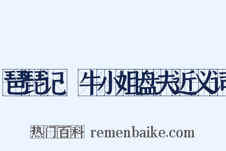 琶琵记·牛小姐盘夫近义词是什么意思的图片